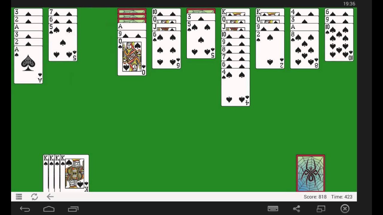 spider solitaire free